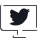 Graues Social-Media-Icon mit dunkelgrauen Bildschirm - Digitaldesign
